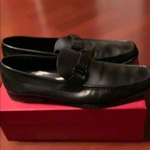 Ferragamo black calf leather shoes(Savoia)